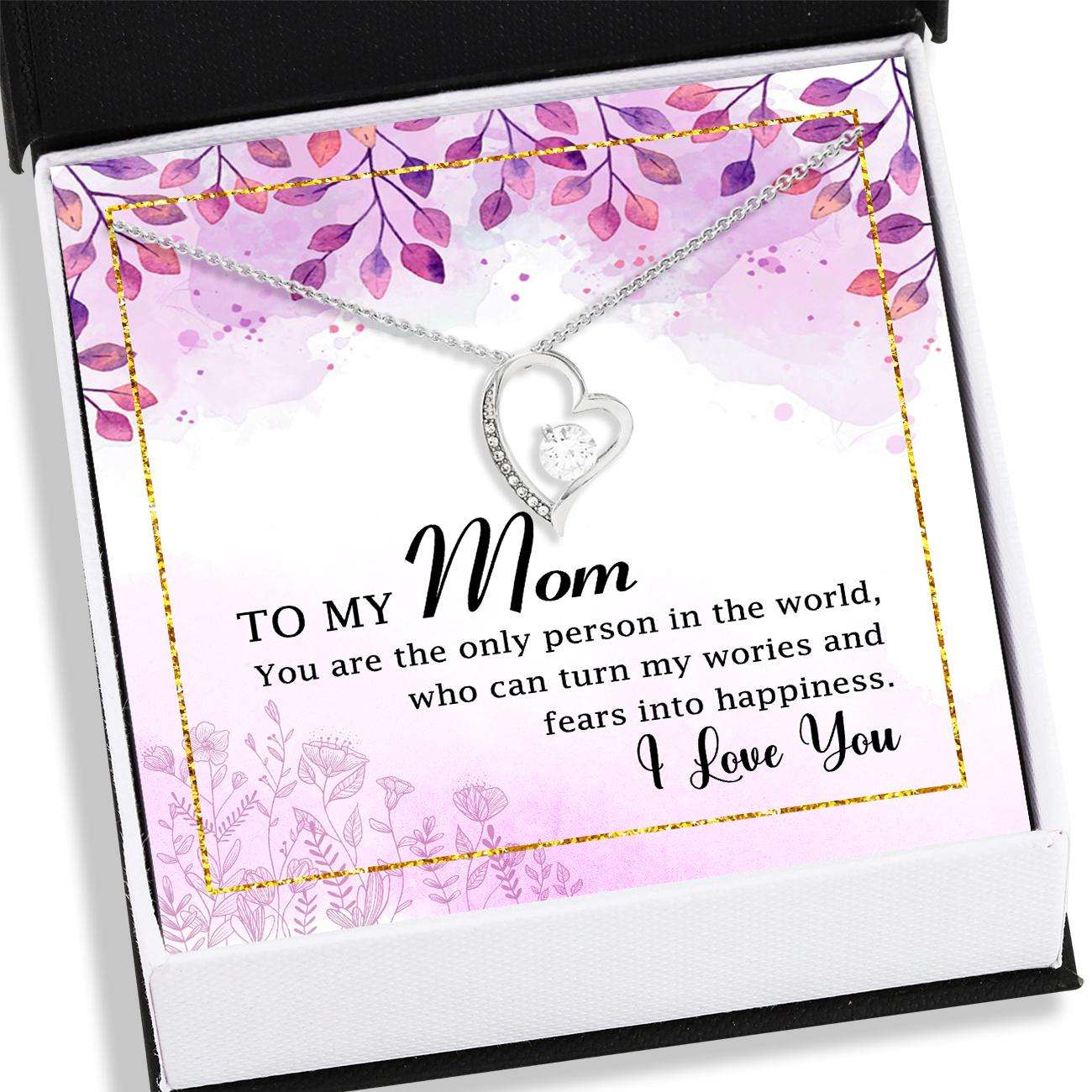 Mom Necklace, Forever Love Necklace “ To My Mom Mother’S Day Necklace Gifts Gifts for Mother (Mom) Rakva