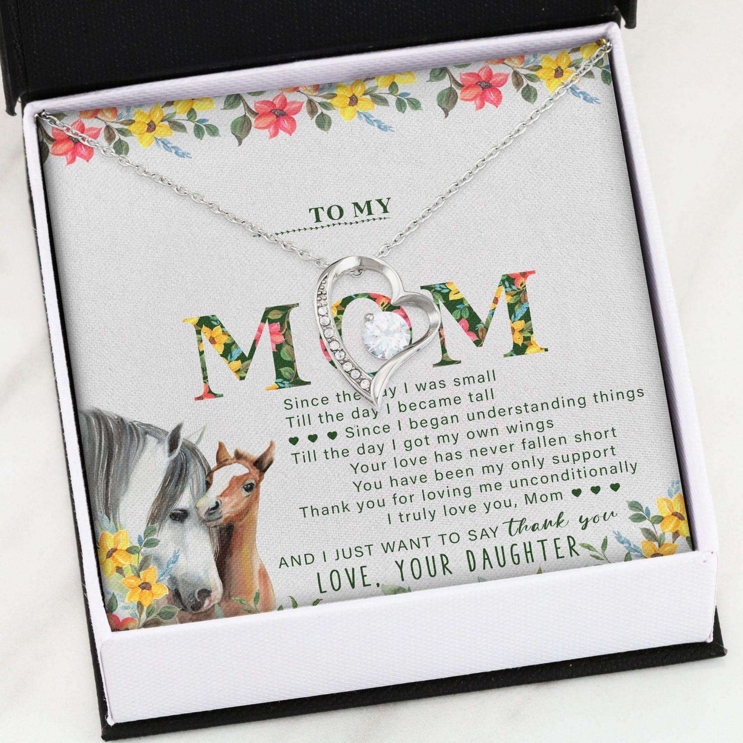 Mom Necklace, Forever Love “ To My Mom From Daughter Necklace Gifts Gifts For Daughter Rakva