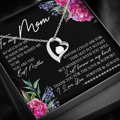 Mom Necklace, Forever Love “ To My Mom Mothers Day Necklace Gifts Gifts for Mother (Mom) Rakva