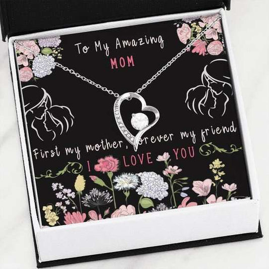 Mom Necklace, Forever My Friend Flower Garden Forever Love Necklace Gift For Mom Gifts for Mother (Mom) Rakva