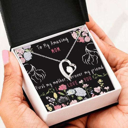 Mom Necklace, Forever My Friend Flower Garden Forever Love Necklace Gift For Mom Gifts for Mother (Mom) Rakva