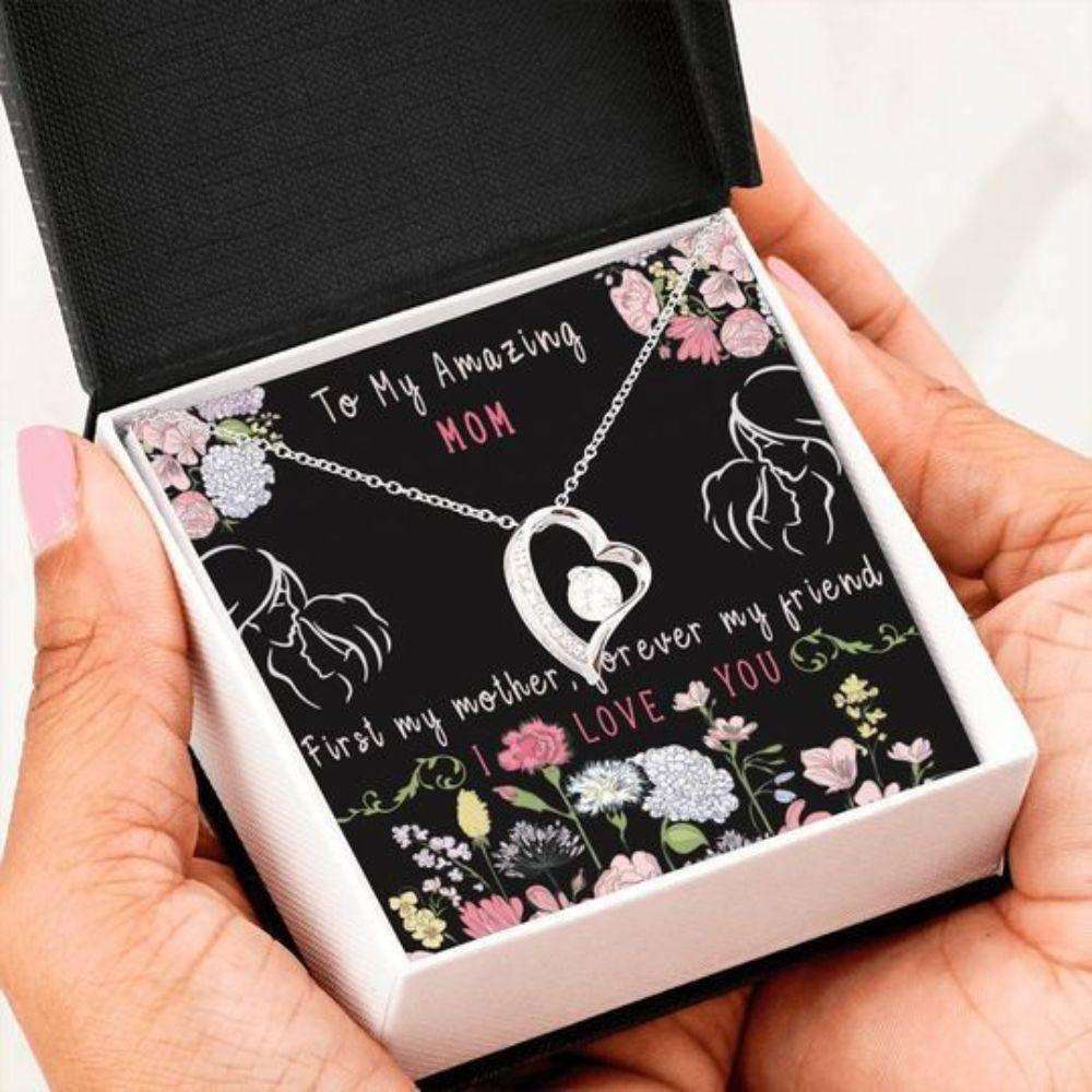 Mom Necklace, Forever My Friend Flower Garden Forever Love Necklace Gift For Mom Valentines For Mom Gifts for Mother (Mom) Rakva