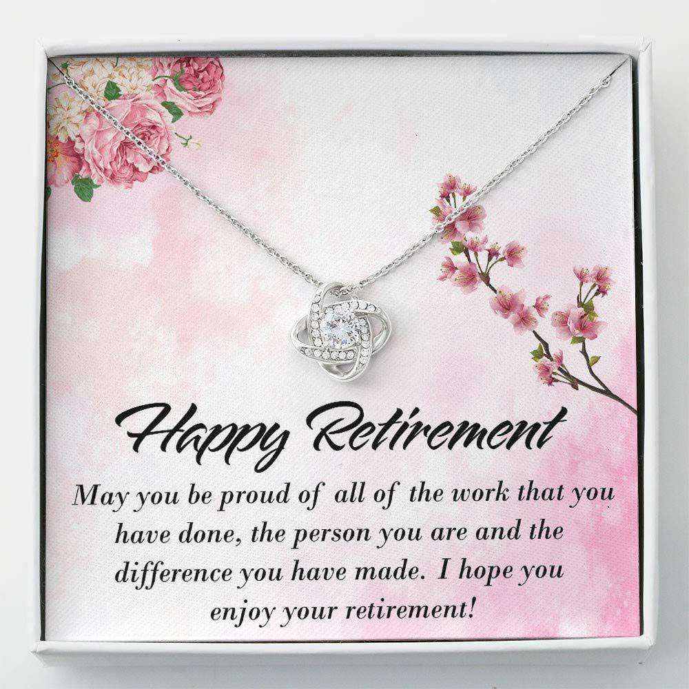 Mom Necklace, Friend Necklace, Retirement Necklace “ Retirement Gift For Women “ Love Knots Gifts for Mother (Mom) Rakva