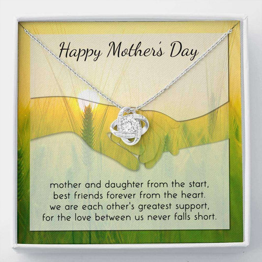 Mom Necklace, From The Start Mother’S Day Love Knot Necklace Gifts for Mother (Mom) Rakva