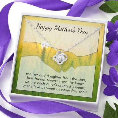 Mom Necklace, From The Start Mother’S Day Love Knot Necklace Gifts for Mother (Mom) Rakva