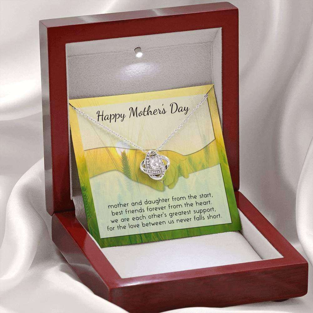 Mom Necklace, From The Start Mother’S Day Love Knot Necklace Gifts for Mother (Mom) Rakva