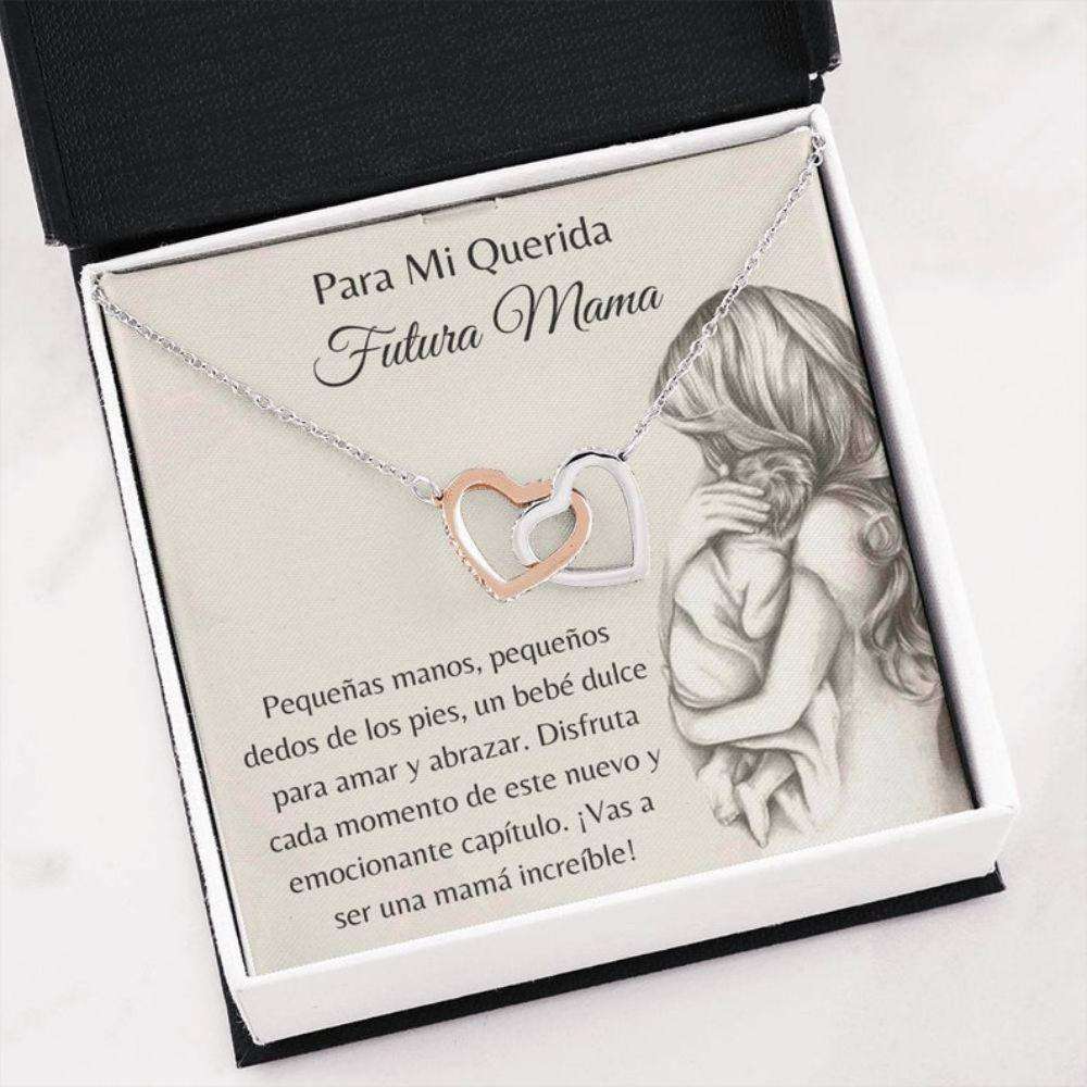 Mom Necklace, Futura Madre Collar “ Regalo De Embarazo “ Latina Mom To Be “ Pregnancy Spanish Necklace Gifts For Mom To Be (Future Mom) Rakva