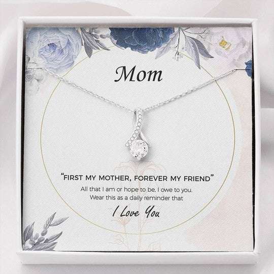 Mom Necklace, Gift For Mom Alluring Beauty Necklace First My Mother Forever My Mom Gifts for Mother (Mom) Rakva