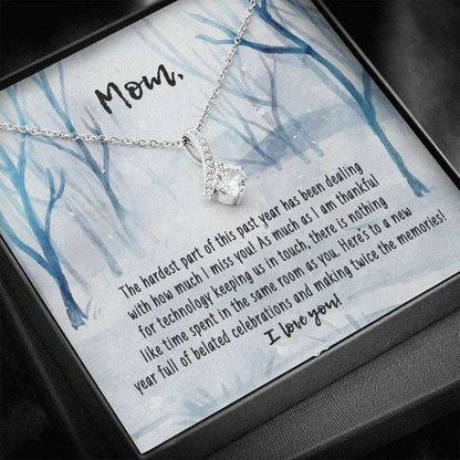 Mom Necklace, Gift For Mom Alluring Beauty Necklace How Much I Miss You Gifts for Mother (Mom) Rakva