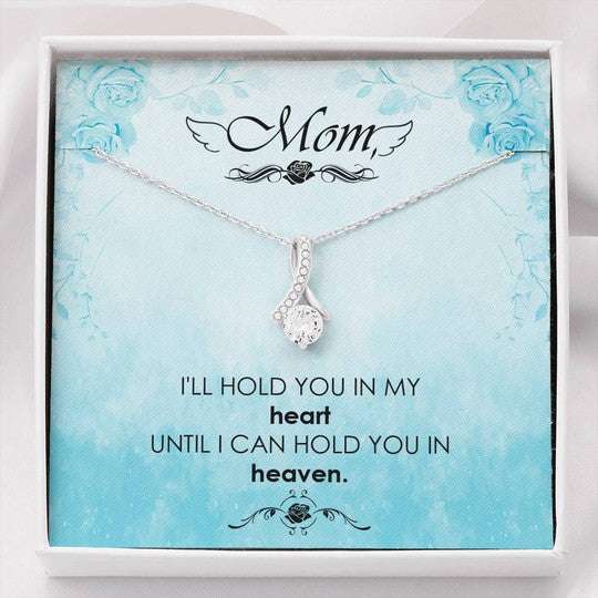 Mom Necklace, Gift For Mom Alluring Beauty Necklace I’Ll Hold You In My Heart Gifts for Mother (Mom) Rakva