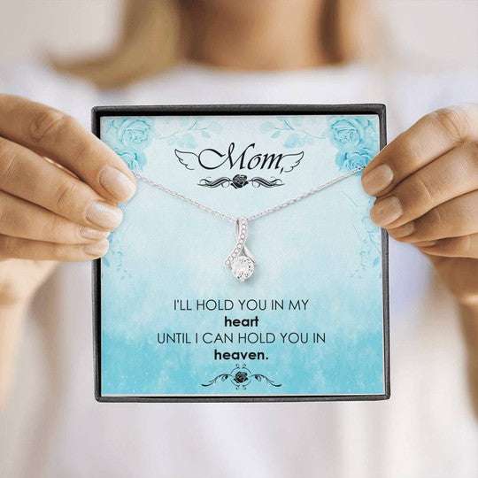 Mom Necklace, Gift For Mom Alluring Beauty Necklace I’Ll Hold You In My Heart Gifts for Mother (Mom) Rakva