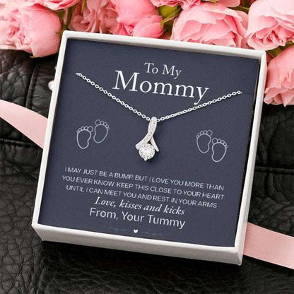 Mom Necklace, Gift For Mom Alluring Beauty Necklace Love Kisses And Kicks Gifts for Mother (Mom) Rakva