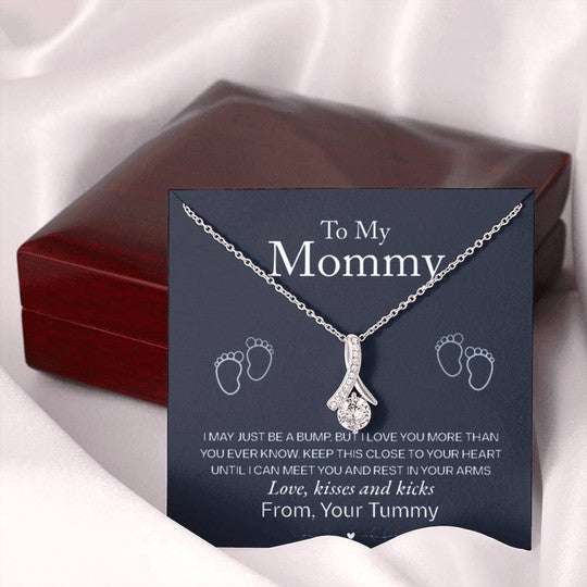 Mom Necklace, Gift For Mom Alluring Beauty Necklace Love Kisses And Kicks Gifts for Mother (Mom) Rakva