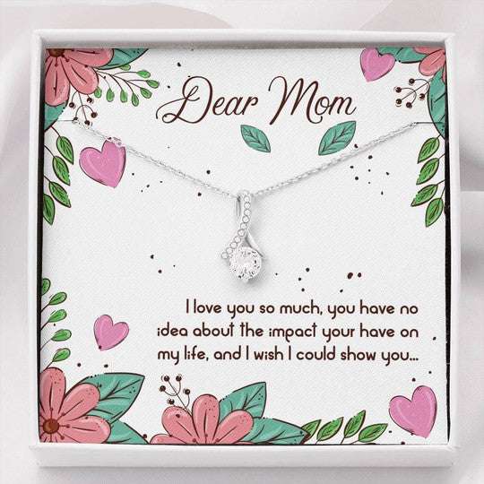 Mom Necklace, Gift For Mom Alluring Beauty Necklace Love You So Much Gifts for Mother (Mom) Rakva