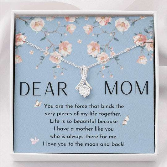 Mom Necklace, Gift For Mom Alluring Beauty Necklace Love You To The Moon Gifts for Mother (Mom) Rakva