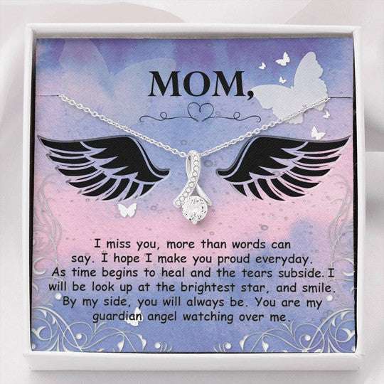 Mom Necklace, Gift For Mom Alluring Beauty Necklace Miss You More Than Words Can Say Gifts for Mother (Mom) Rakva