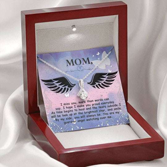 Mom Necklace, Gift For Mom Alluring Beauty Necklace Miss You More Than Words Can Say Gifts for Mother (Mom) Rakva