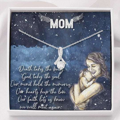 Mom Necklace, Gift For Mom Alluring Beauty Necklace Our Hearts Keep The Love Gifts for Mother (Mom) Rakva