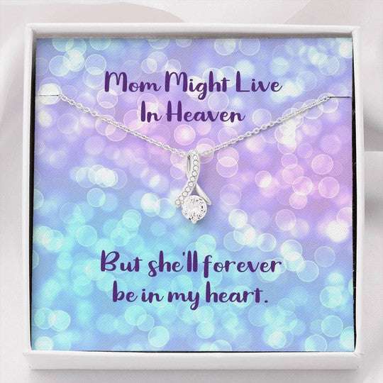 Mom Necklace, Gift For Mom Alluring Beauty Necklace She’Ll Forever Be In My Heart Gifts for Mother (Mom) Rakva