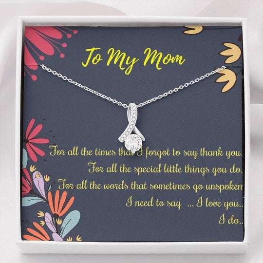 Mom Necklace, Gift For Mom Alluring Beauty Necklace Thank You A Lot Gifts for Mother (Mom) Rakva