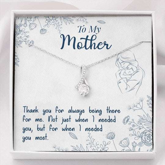 Mom Necklace, Gift For Mom Alluring Beauty Necklace Thank You For Always Being There Gifts for Mother (Mom) Rakva