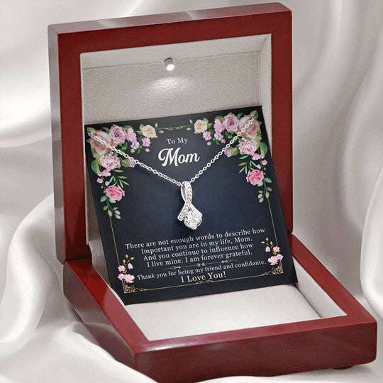 Mom Necklace, Gift For Mom Alluring Beauty Necklace Thank You For Being My Friend Gifts for Mother (Mom) Rakva