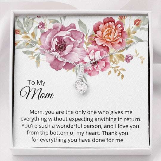 Mom Necklace, Gift For Mom Alluring Beauty Necklace Thank You For Everything You’Ve Done Gifts for Mother (Mom) Rakva