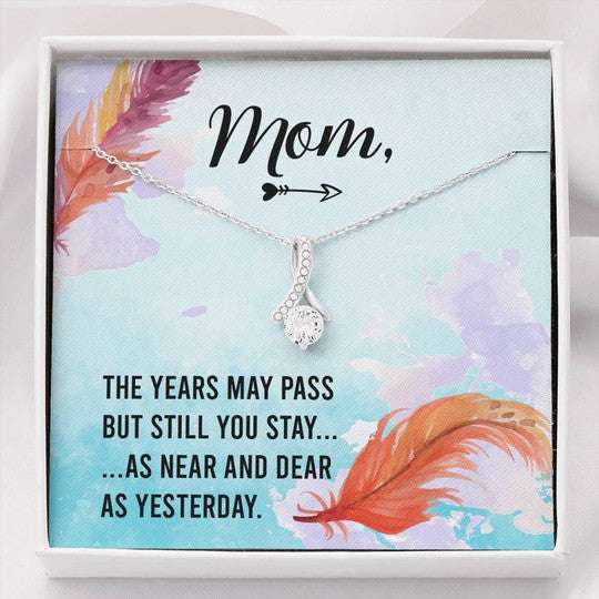 Mom Necklace, Gift For Mom Alluring Beauty Necklace The Year May Pass But Still You Stay Gifts for Mother (Mom) Rakva