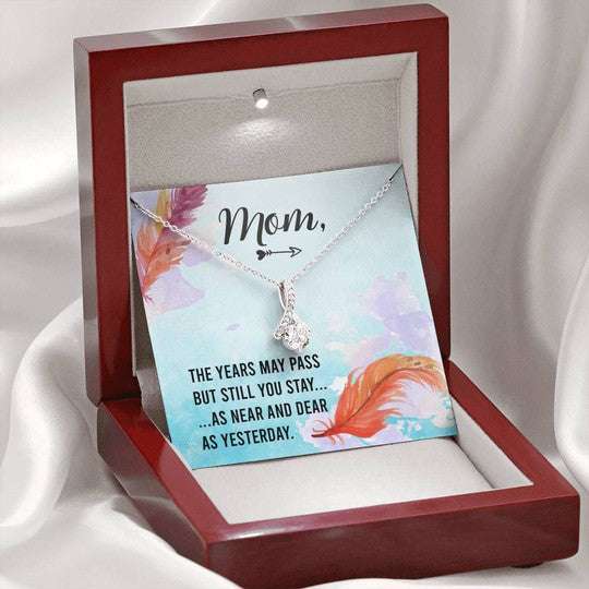 Mom Necklace, Gift For Mom Alluring Beauty Necklace The Year May Pass But Still You Stay Gifts for Mother (Mom) Rakva