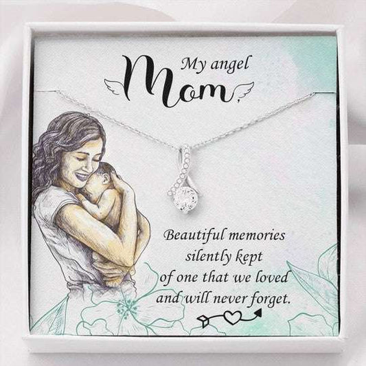 Mom Necklace, Gift For Mom Alluring Beauty Necklace We Loved And Will Never Forget Gifts for Mother (Mom) Rakva