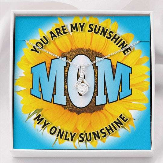 Mom Necklace, Gift For Mom Alluring Beauty Necklace You Are My Only Sunshine Gifts for Mother (Mom) Rakva