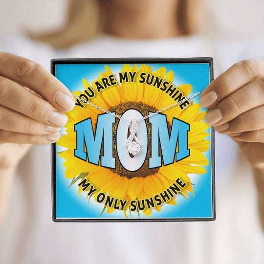 Mom Necklace, Gift For Mom Alluring Beauty Necklace You Are My Only Sunshine Gifts for Mother (Mom) Rakva