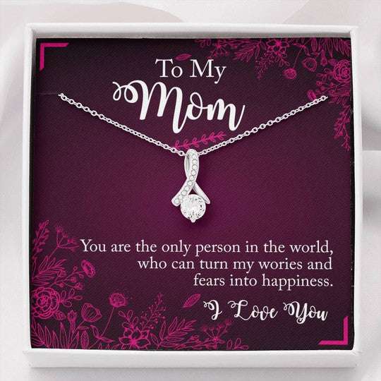 Mom Necklace, Gift For Mom Alluring Beauty Necklace You Are The Only One Person Gifts for Mother (Mom) Rakva