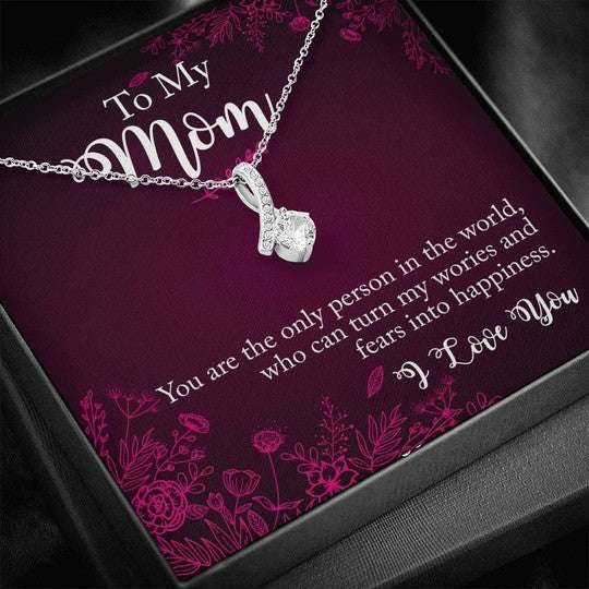 Mom Necklace, Gift For Mom Alluring Beauty Necklace You Are The Only One Person Gifts for Mother (Mom) Rakva