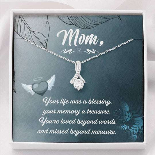 Mom Necklace, Gift For Mom Alluring Beauty Necklace Your Memory A Treasure Gifts for Mother (Mom) Rakva