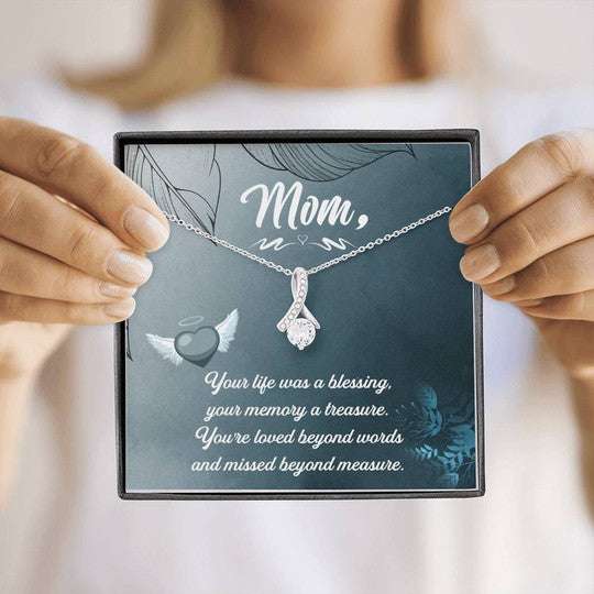 Mom Necklace, Gift For Mom Alluring Beauty Necklace Your Memory A Treasure Gifts for Mother (Mom) Rakva