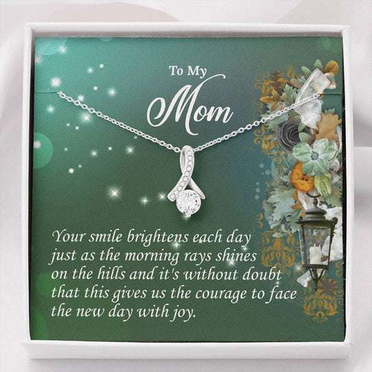 Mom Necklace, Gift For Mom Alluring Beauty Necklace Your Smile Brighten Each Day Gifts for Mother (Mom) Rakva