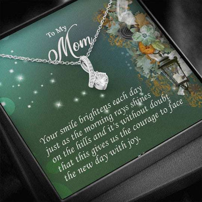 Mom Necklace, Gift For Mom Alluring Beauty Necklace Your Smile Brighten Each Day Gifts for Mother (Mom) Rakva