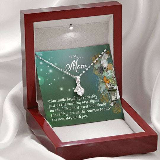 Mom Necklace, Gift For Mom Alluring Beauty Necklace Your Smile Brighten Each Day Gifts for Mother (Mom) Rakva