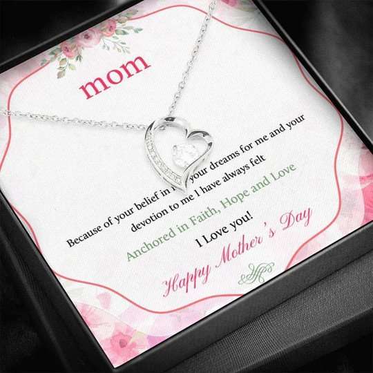 Mom Necklace, Gift For Mom Forever Love Necklace Hope And Love Gifts for Mother (Mom) Rakva