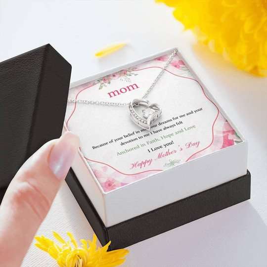 Mom Necklace, Gift For Mom Forever Love Necklace Hope And Love Gifts for Mother (Mom) Rakva