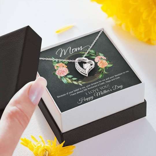 Mom Necklace, Gift For Mom Forever Love Necklace I Love You Happy Mother’S Day Gifts for Mother (Mom) Rakva