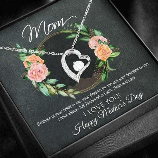 Mom Necklace, Gift For Mom Forever Love Necklace I Love You Happy Mother’S Day Gifts for Mother (Mom) Rakva