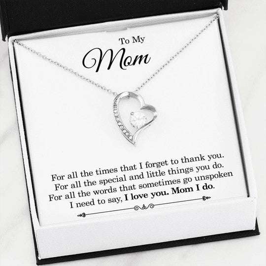 Mom Necklace, Gift For Mom Forever Love Necklace I Love You Mom I Do Gifts for Mother (Mom) Rakva