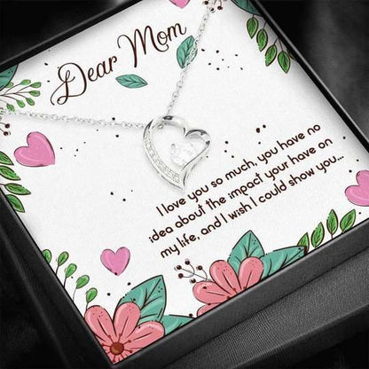 Mom Necklace, Gift For Mom Forever Love Necklace I Love You So Much Gifts for Mother (Mom) Rakva