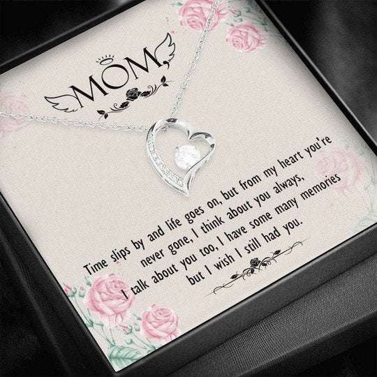 Mom Necklace, Gift For Mom Forever Love Necklace I Think About You Always Gifts for Mother (Mom) Rakva