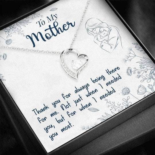 Mom Necklace, Gift For Mom Forever Love Necklace Thank You For Always Being There Gifts for Mother (Mom) Rakva