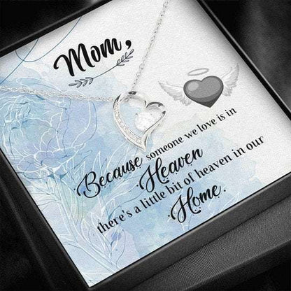 Mom Necklace, Gift For Mom Forever Love Necklace There’Re A Little Bit Of Heaven In Our Home Gifts for Mother (Mom) Rakva