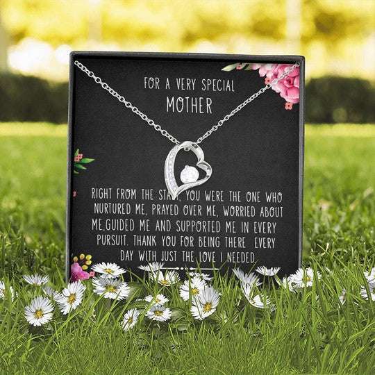 Mom Necklace, Gift For Mom Forever Love Necklace With Love Message Gifts for Mother (Mom) Rakva