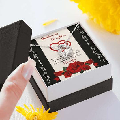 Mom Necklace, Gift For Mom Forever Love Necklace With Message Card No Matter Where You Go Gifts for Mother (Mom) Rakva